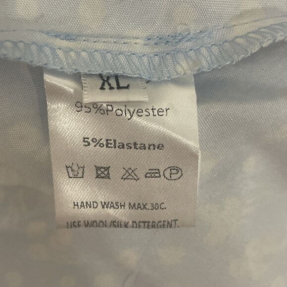 KUTUMAI Off Shoulder Puff Sleeve Floral Maxi Dress Sky Blue - Picture 8 of 9